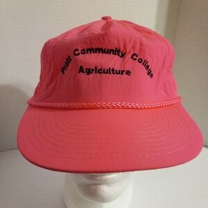 Pratt Community College Hat Pink Kansas Agriculture Vtg